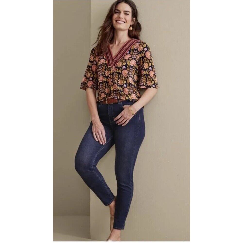 NEW Soft Surroundings Ultimate Denim Skinny Ankle Jeans Size 20W Fly Front Jean